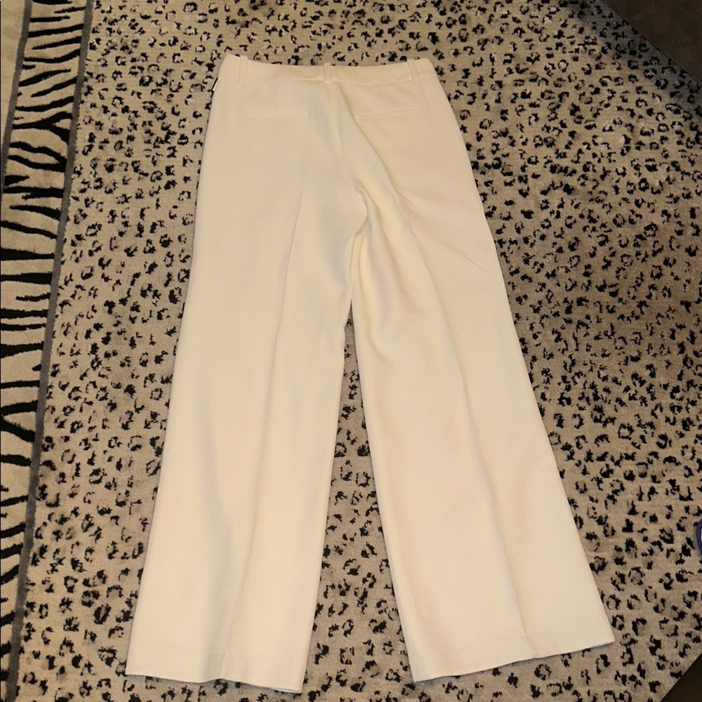 J Crew Cream Wide-Leg Pants - Picture 3 of 5